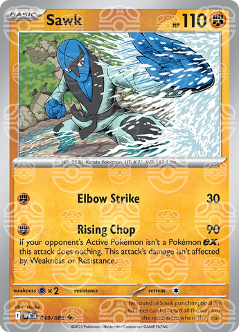 Sawk (Master Ball Pattern) 049/086  - Holofoil SV White Flare