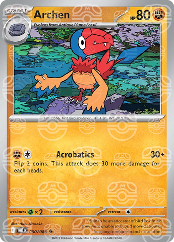 Archen (Master Ball Pattern) 050/086  - Holofoil SV White Flare