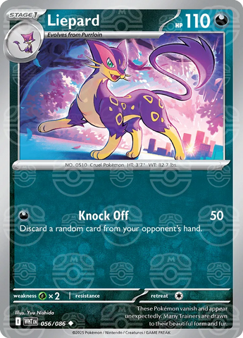 Liepard (Master Ball Pattern) 056/086  - Holofoil SV White Flare