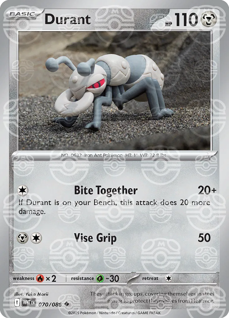 Durant (Master Ball Pattern) 070/086  - Holofoil SV White Flare