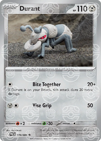 Durant (Master Ball Pattern) 070/086  - Holofoil SV White Flare
