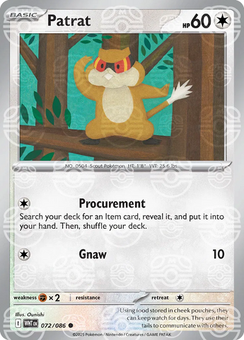 Patrat (Master Ball Pattern) 072/086  - Holofoil SV White Flare