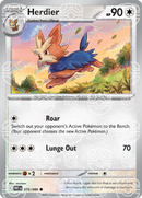 Herdier (Master Ball Pattern) 075/086  - Holofoil SV White Flare