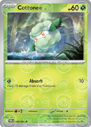 Cottonee (Poke Ball Pattern) 004/086 - Holofoil SV White Flare