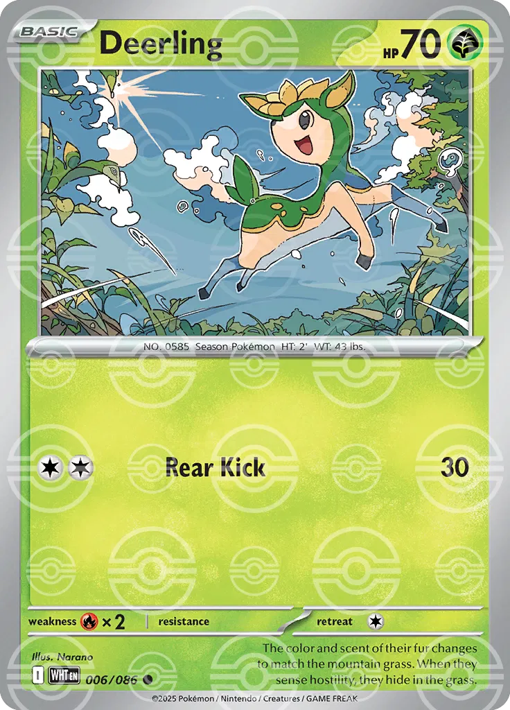 Deerling (Poke Ball Pattern) 006/086 - Holofoil SV White Flare