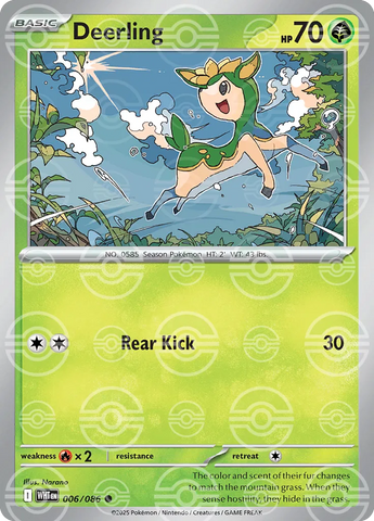Deerling (Poke Ball Pattern) 006/086 - Holofoil SV White Flare