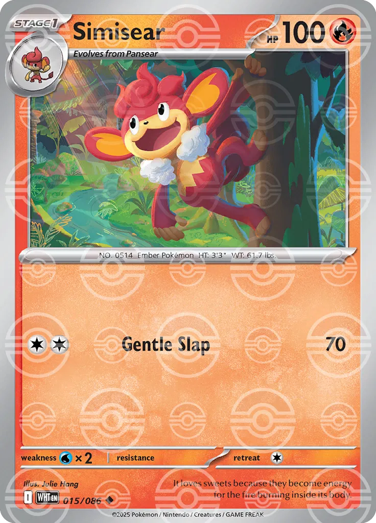 Simisear (Poke Ball Pattern) 015/086  - Holofoil SV White Flare