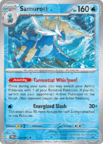 Samurott (Poke Ball Pattern) 023/086  - Holofoil SV White Flare