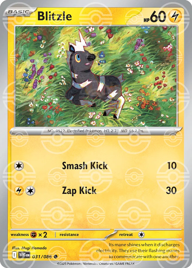 Blitzle (Poke Ball Pattern) 031/086 - Holofoil SV White Flare
