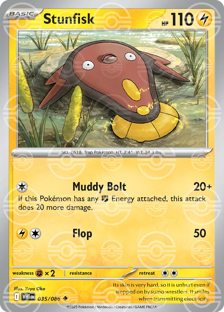 Stunfisk (Poke Ball Pattern) 035/086 - Holofoil SV White Flare