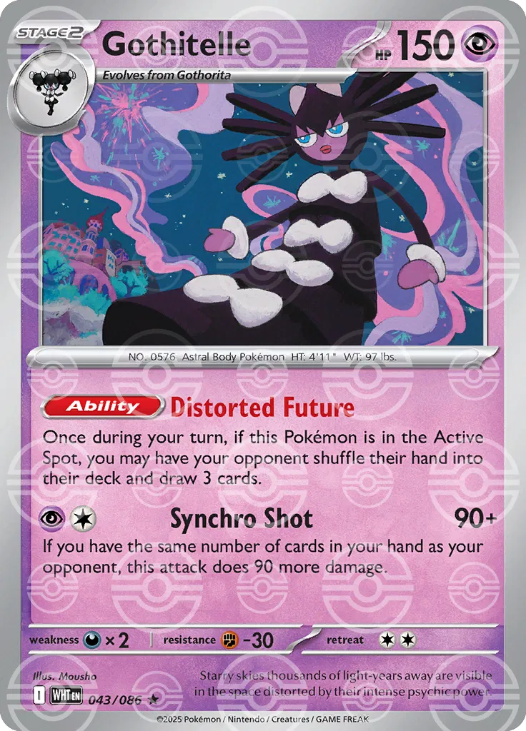 Gothitelle (Poke Ball Pattern) 043/086 - Holofoil SV White Flare