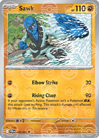 Sawk (Poke Ball Pattern) 049/086  - Holofoil SV White Flare