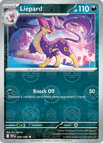 Liepard (Poke Ball Pattern) 056/086  - Holofoil SV White Flare