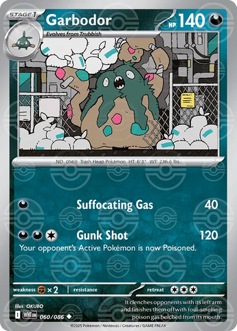 Garbodor (Poke Ball Pattern) 060/086 - Holofoil SV White Flare