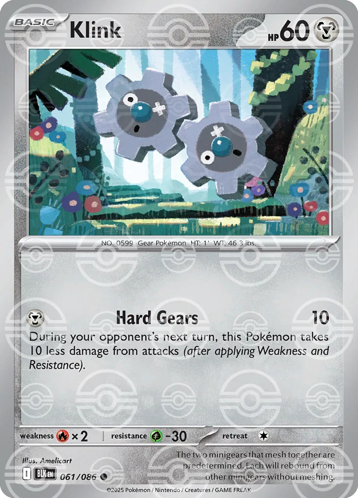 Klink (Poke Ball Pattern) 061/086  - Holofoil SV Black Bolt