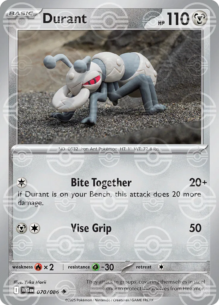 Durant (Poke Ball Pattern) 070/086  - Holofoil SV White Flare
