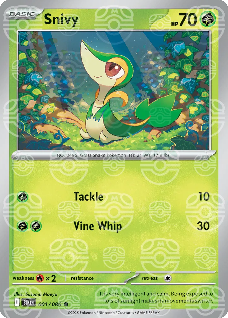 Snivy (Master Ball Pattern) 001/086  - Holofoil SV Black Bolt