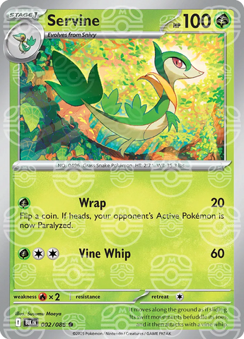 Servine (Master Ball Pattern) 002/086  - Holofoil SV Black Bolt