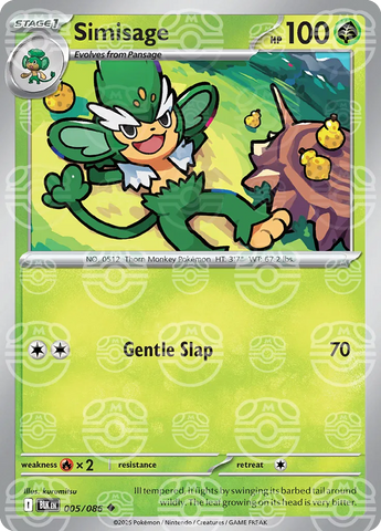 Simisage (Master Ball Pattern) 005/086  - Holofoil SV Black Bolt - Uncommon