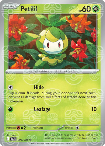 Petilil (Master Ball Pattern) 006/086  - Holofoil SV Black Bolt