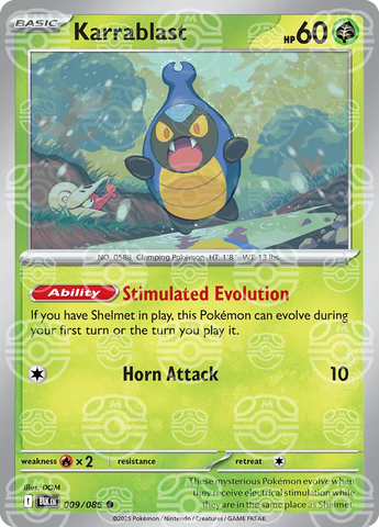Karrablast (Master Ball Pattern) 009/086  - Holofoil SV Black Bolt