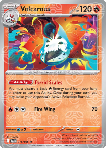 Volcarona (Master Ball Pattern) 016/086  - Holofoil SV Black Bolt