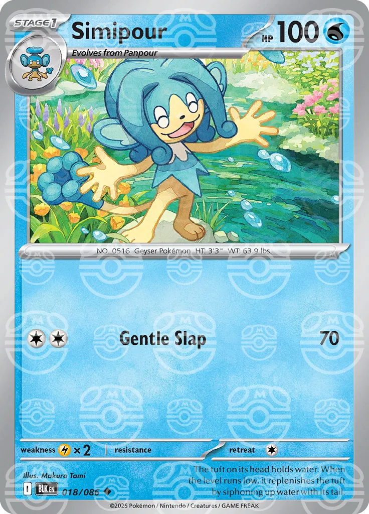 Simipour (Master Ball Pattern) 018/086  - Holofoil SV Black Bolt