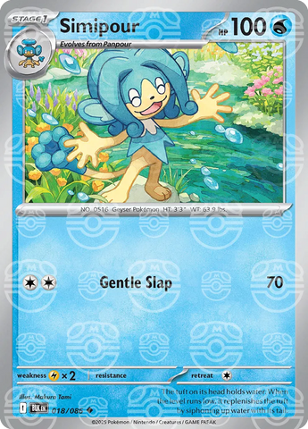 Simipour (Master Ball Pattern) 018/086  - Holofoil SV Black Bolt