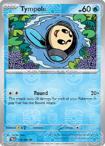 Tympole (Master Ball Pattern) 019/086  - Holofoil SV Black Bolt