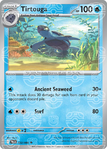 Tirtouga (Master Ball Pattern) 022/086  - Holofoil SV Black Bolt