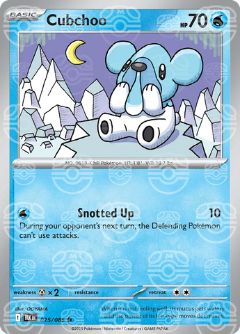 Cubchoo (Master Ball Pattern) 025/086  - Holofoil SV Black Bolt