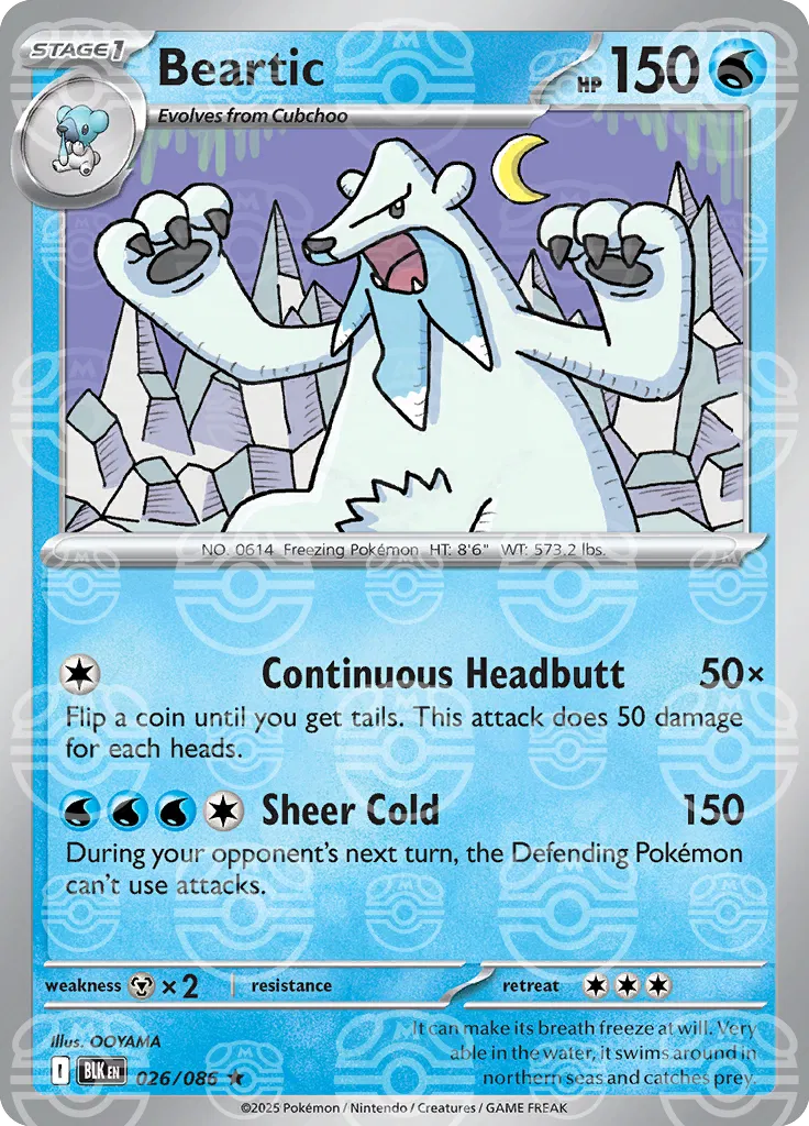 Beartic (Master Ball Pattern) 026/086  - Holofoil SV Black Bolt