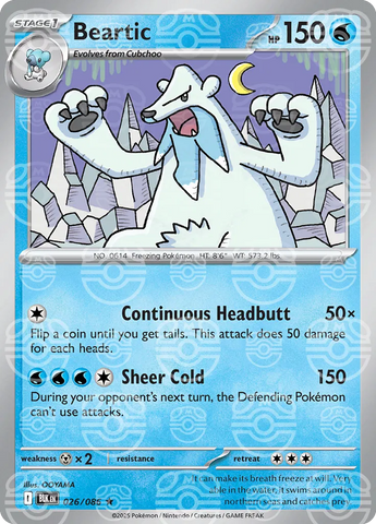 Beartic (Master Ball Pattern) 026/086  - Holofoil SV Black Bolt
