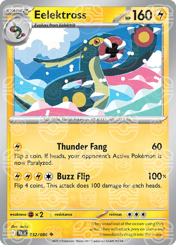 Eelektross (Master Ball Pattern) 032/086  - Holofoil SV Black Bolt