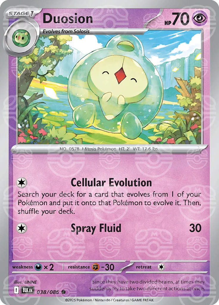 Duosion (Master Ball Pattern) 038/086  - Holofoil SV Black Bolt