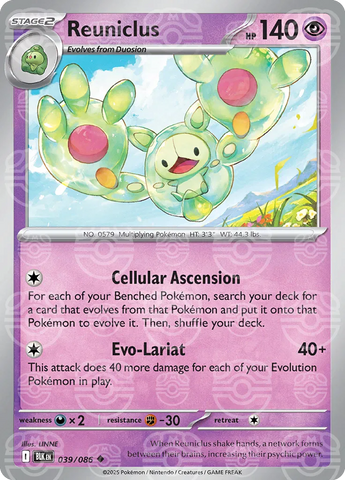 Reuniclus (Master Ball Pattern) 039/086  - Holofoil SV Black Bolt