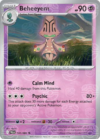 Beheeyem (Master Ball Pattern) 041/086  - Holofoil SV Black Bolt