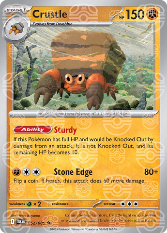 Crustle (Master Ball Pattern) 052/086  - Holofoil SV Black Bolt