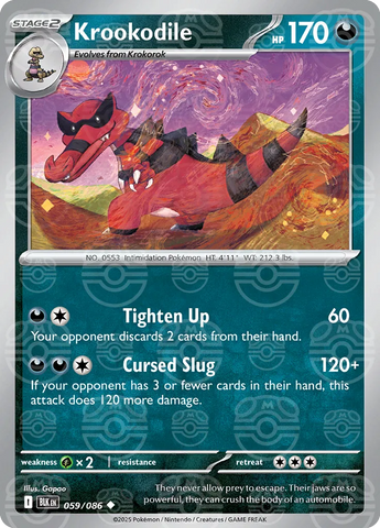 Krookodile (Master Ball Pattern) 059/086  - Holofoil SV Black Bolt