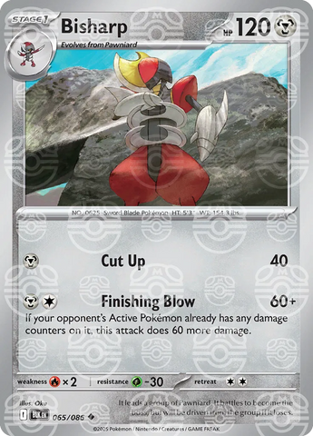 Bisharp (Master Ball Pattern) 065/086  - Holofoil SV Black Bolt