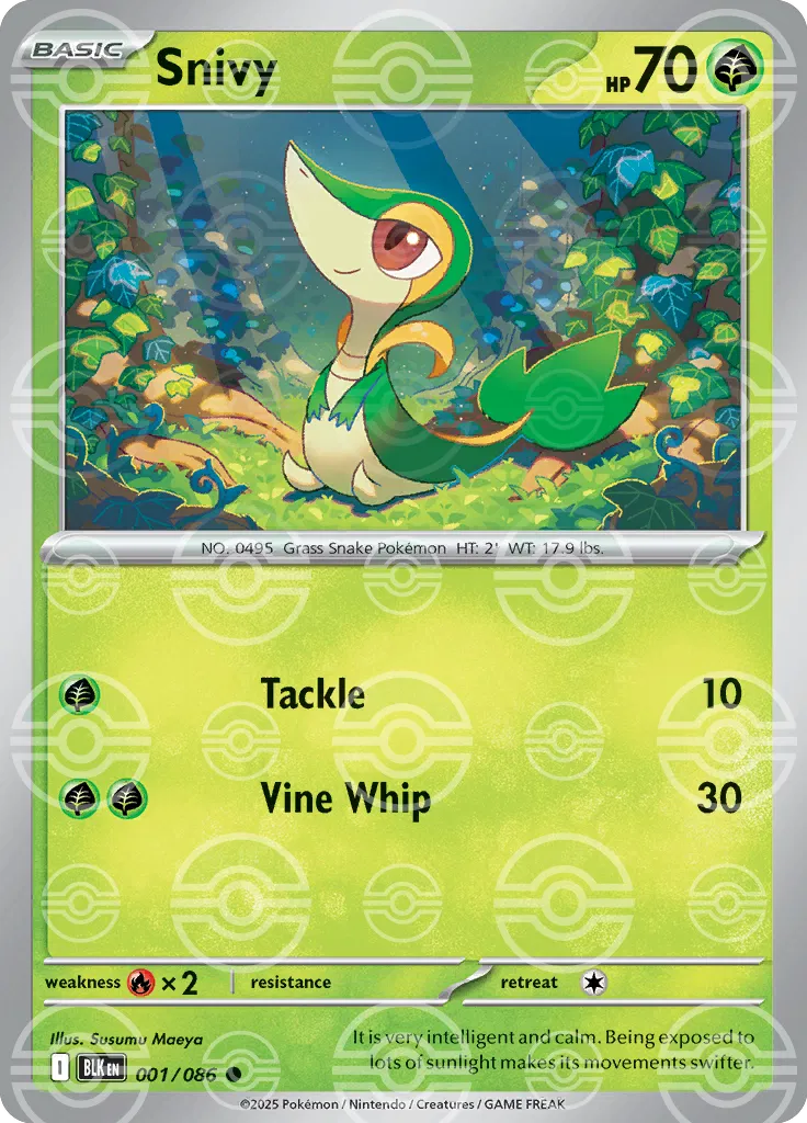 Snivy (Poke Ball Pattern) 001/086  - Holofoil SV Black Bolt