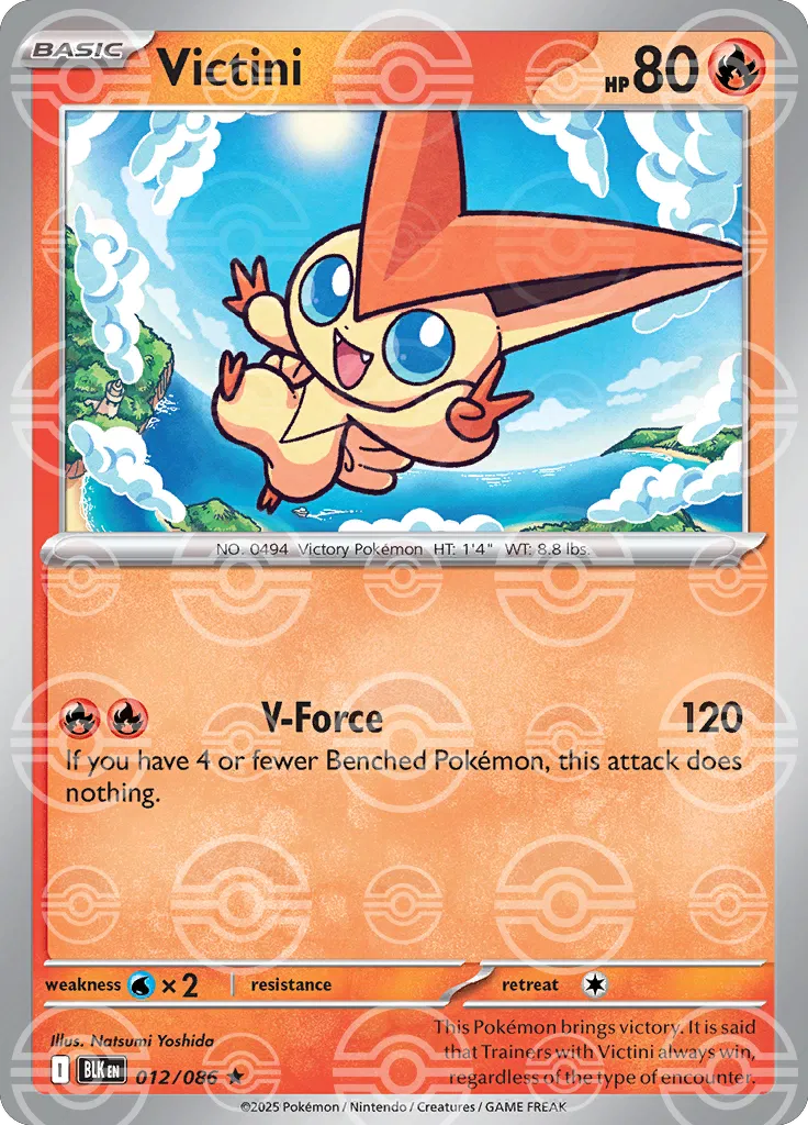 Victini (Poke Ball Pattern) 012/086 - Holofoil SV Black Bolt
