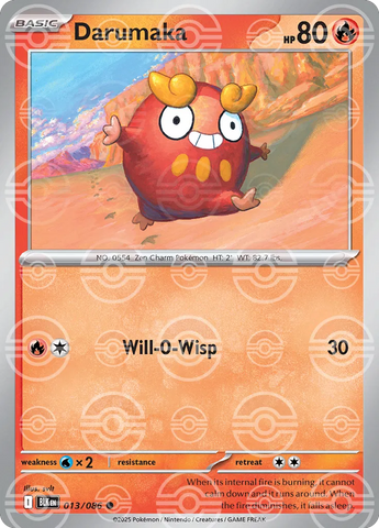 Darumaka (Poke Ball Pattern) 013/086 - Holofoil SV Black Bolt