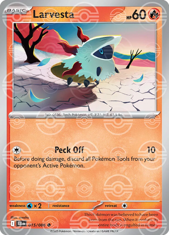 Larvesta (Poke Ball Pattern) 015/086 - Holofoil SV Black Bolt