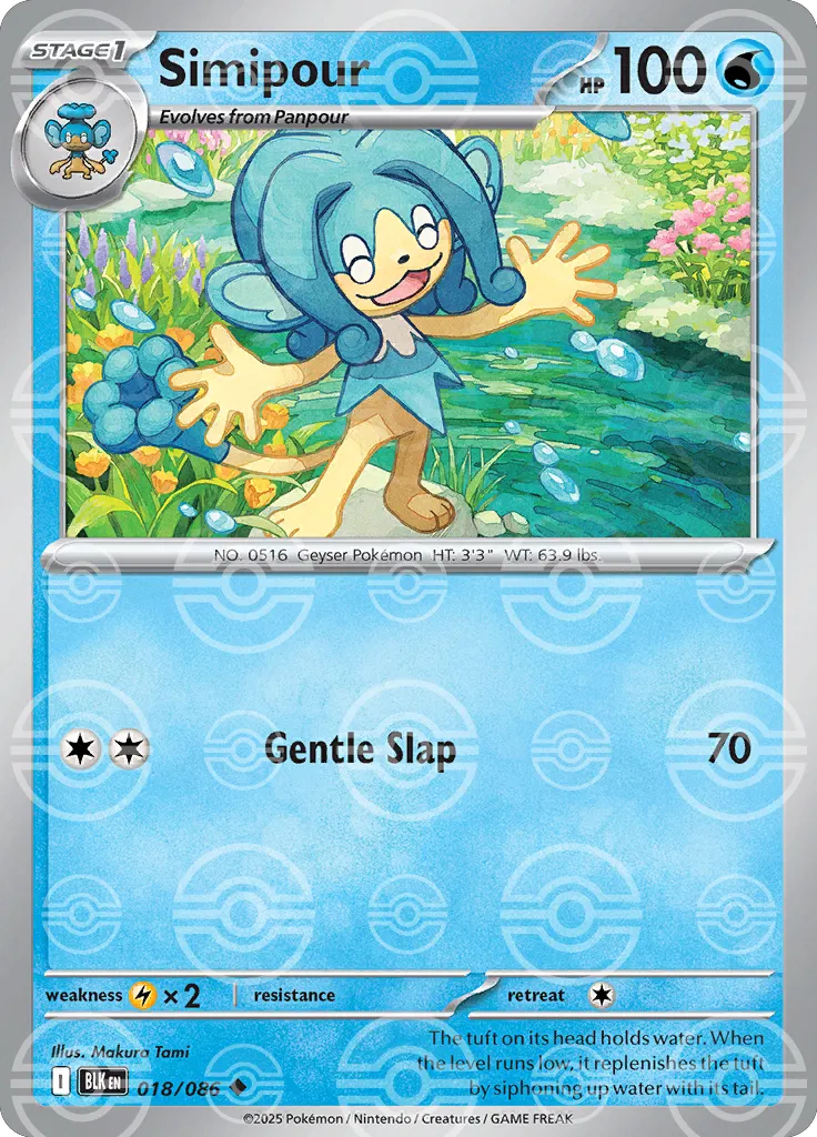 Simipour (Poke Ball Pattern) 018/086  - Holofoil SV Black Bolt