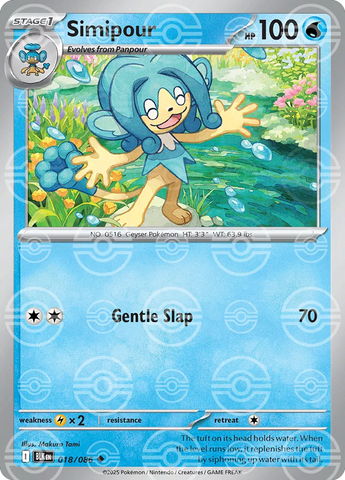Simipour (Poke Ball Pattern) 018/086  - Holofoil SV Black Bolt
