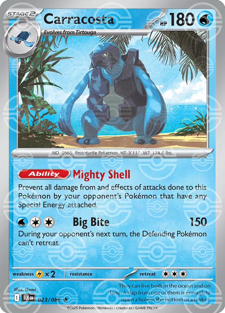 Carracosta (Poke Ball Pattern) 023/086  - Holofoil SV Black Bolt