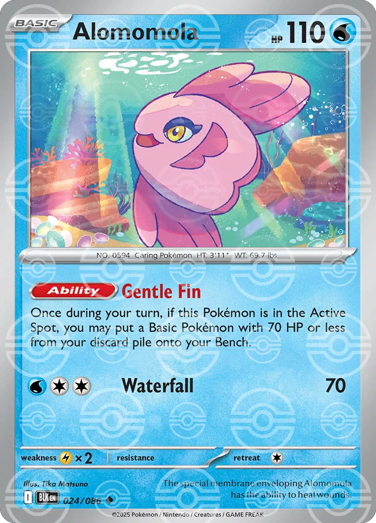 Alomomola (Poke Ball Pattern) 024/086 - Holofoil SV Black Bolt
