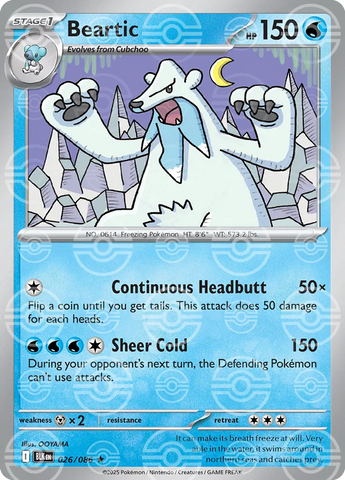 Beartic (Poke Ball Pattern) 026/086  - Holofoil SV Black Bolt