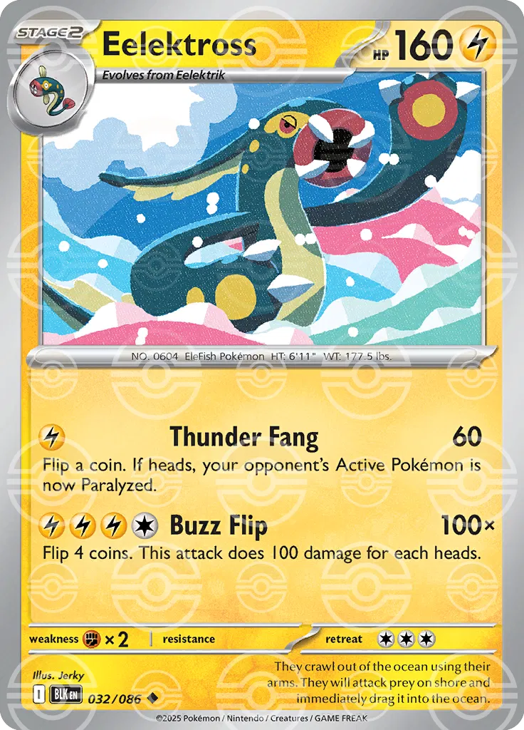 Eelektross (Poke Ball Pattern) 032/086 - Holofoil SV Black Bolt